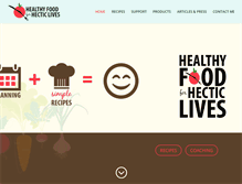 Tablet Screenshot of healthyfoodforhecticlives.com